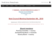 Tablet Screenshot of northirwinborough.com